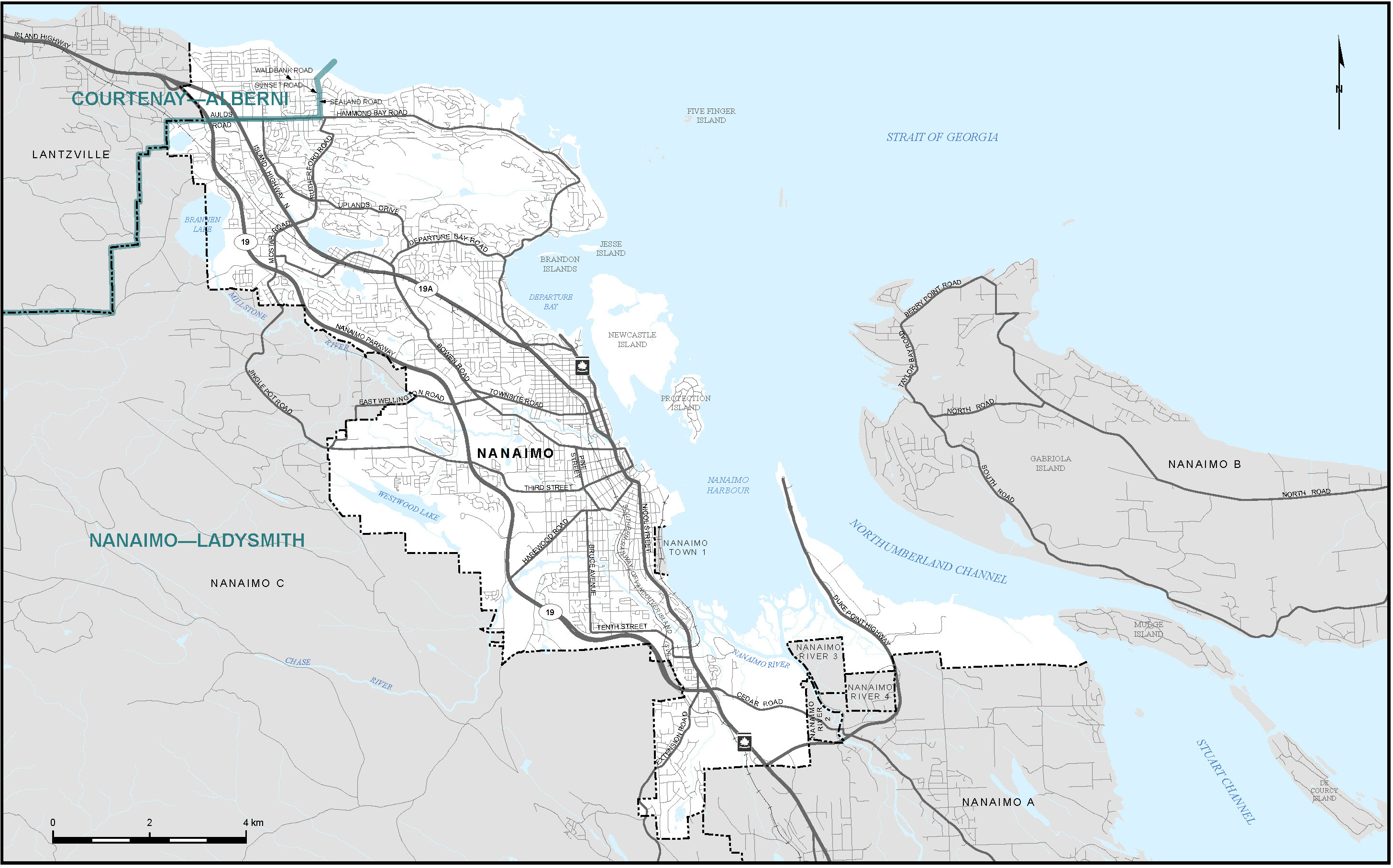 Carte de la ville de Nanaimo (carte 9)
